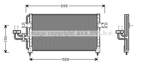 AVA QUALITY COOLING Конденсатор, кондиционер HY5040